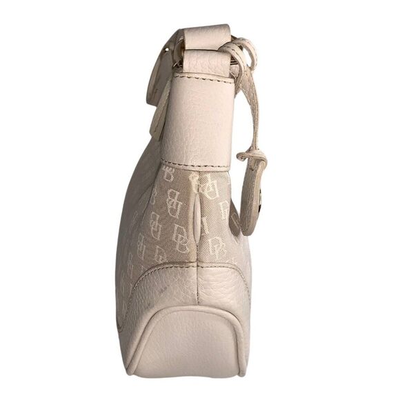 Dooney & Bourke Cream Color Shoulder Bag Canvas and Leather - Picture 3 of 9